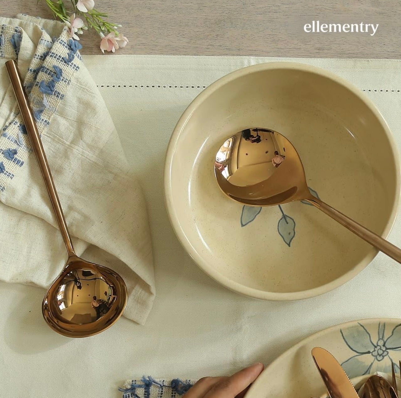 Rose Gold Serving Set of Two