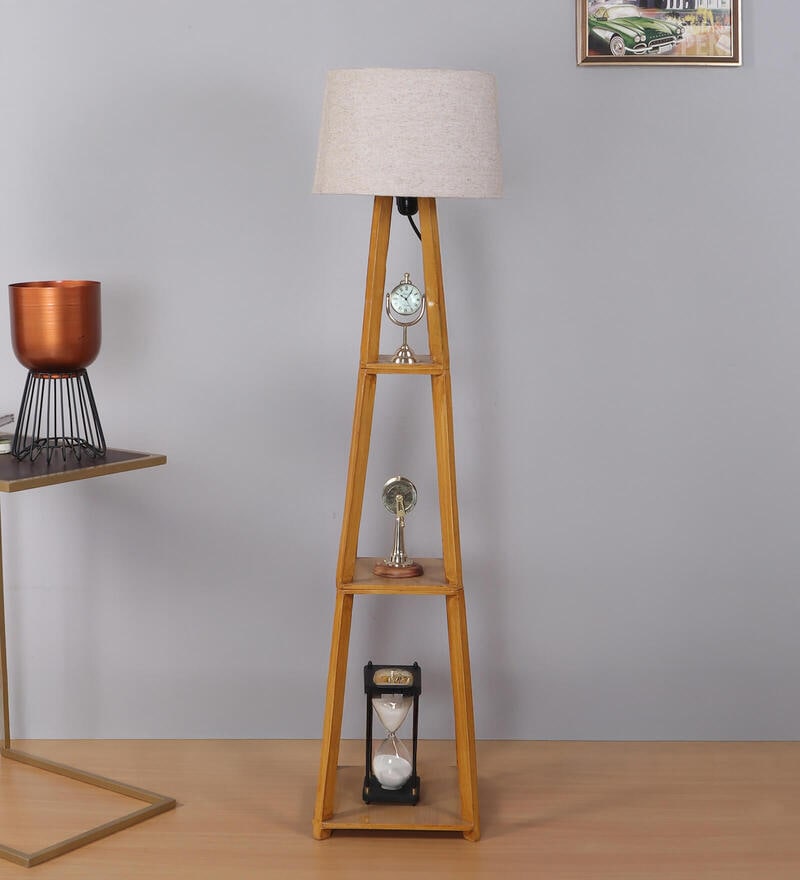 Teak Ply Wood Floor Lamp (1 Piece)