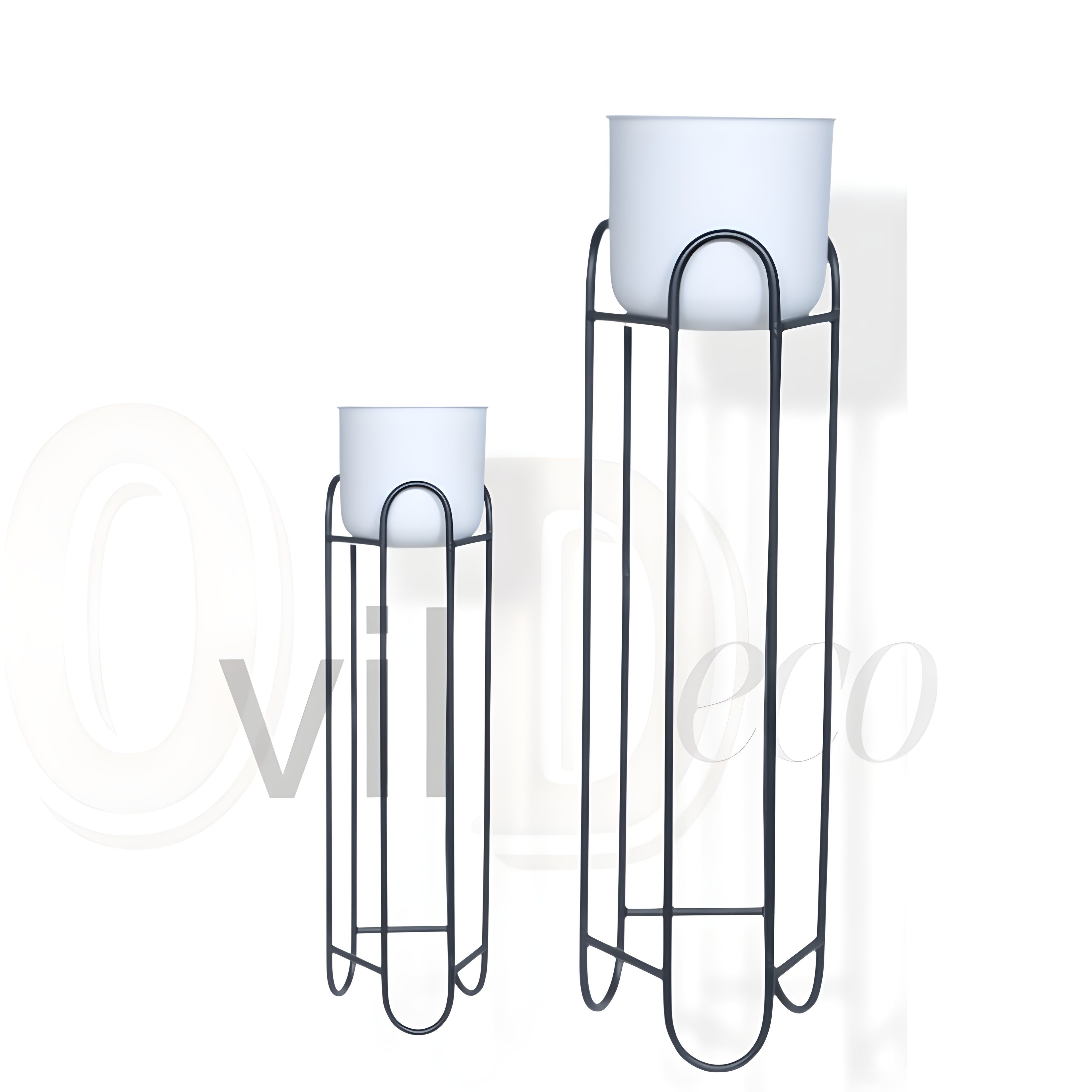 OVIL DECO Metal Planter Stand with Flower Pot