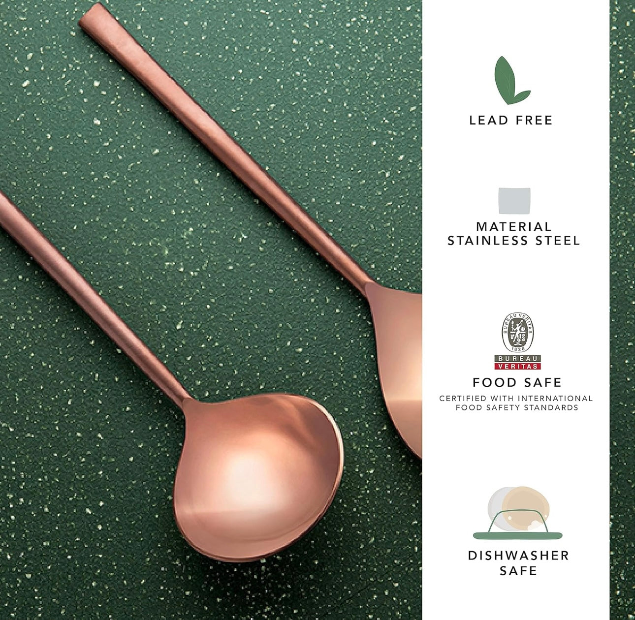 Rose Gold Serving Set of Two