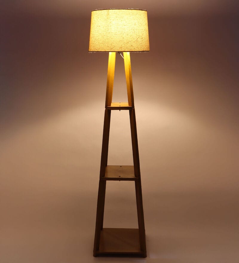 Teak Ply Wood Floor Lamp (1 Piece)