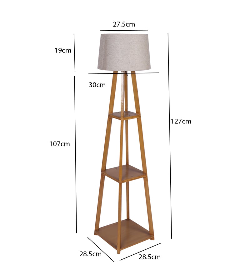 Teak Ply Wood Floor Lamp (1 Piece)