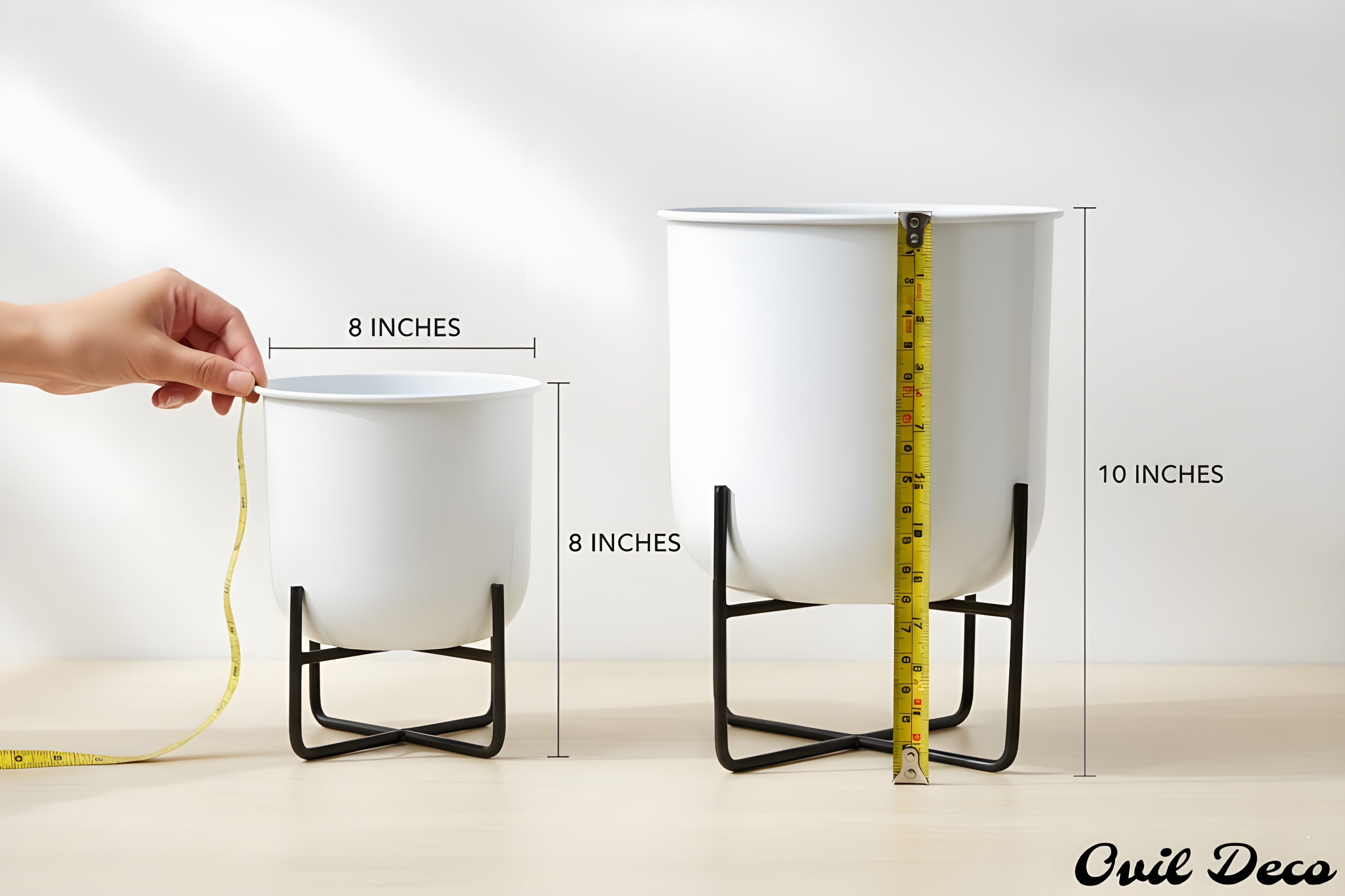 White Planter Pots Pack of 2