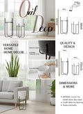 OVIL DECO Metal Planter Stand with Flower Pot & White Finish