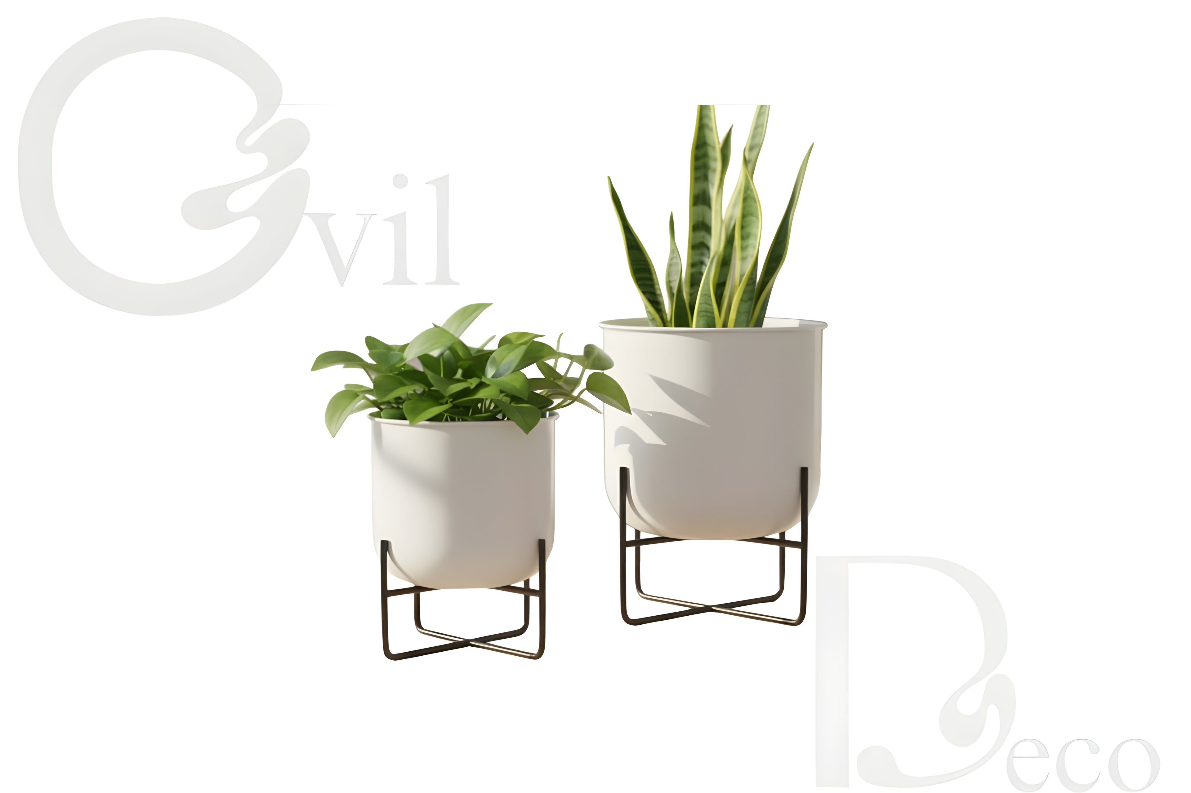 White Planter Pots Pack of 2