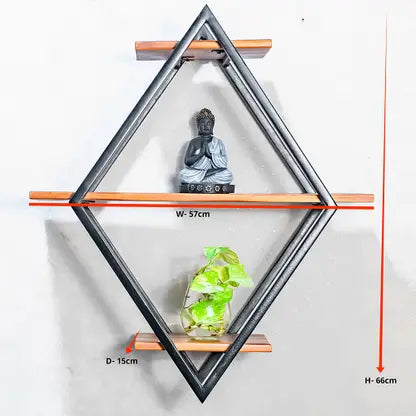 OVIL DECO withvastu Square Wood and Metal wall decor