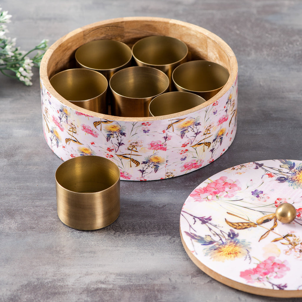 Ovil Deco Allure Botanic Masala Box - Pink