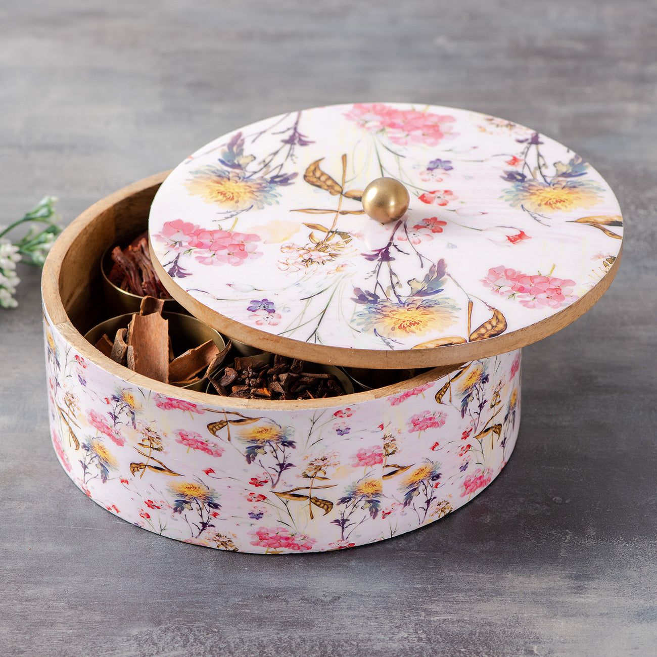 Ovil Deco Allure Botanic Masala Box - Pink