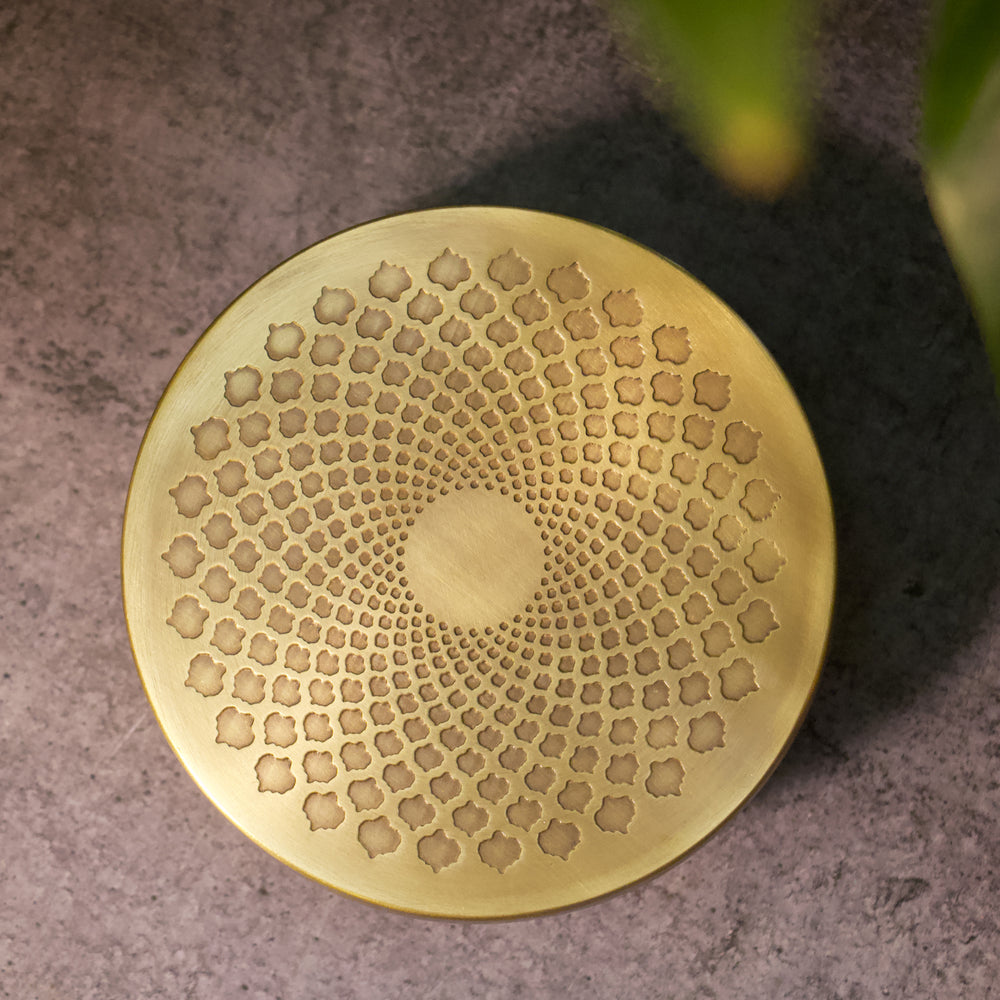 OVIL DECO Classy Pure Brass Spice Box Masala Daani