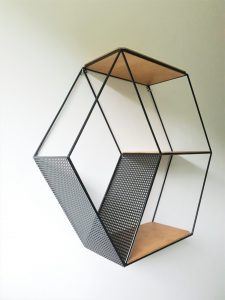 OVIL DECO Hexagon Wall Shelf Planter Stand