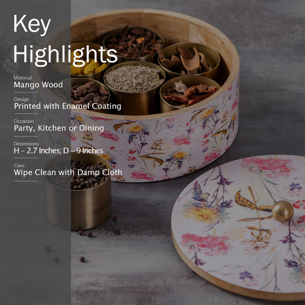 Ovil Deco Allure Botanic Masala Box - Pink